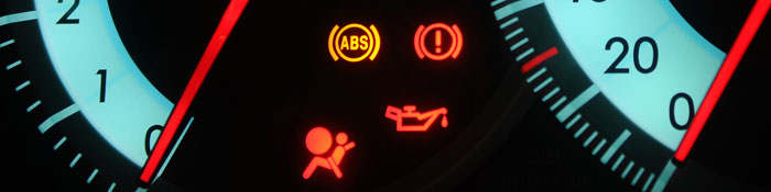 ABS light on car dashboard